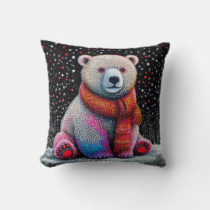 🐻❄️ Süßer Eisbär Kuscheliges Winter-Dekor-Gesche Kissen