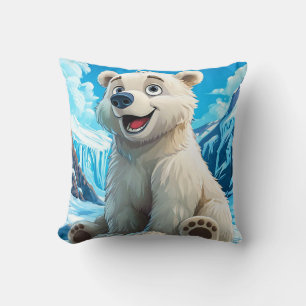 Süßer Eisbär Niedliches Winter-Cartoon-Tier Kissen
