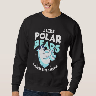 Süßer Eisbär Nordpol Eis Tier Sweatshirt