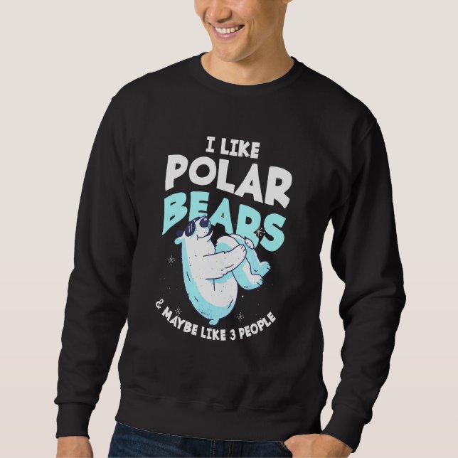 Süßer Eisbär Nordpol Eis Tier Sweatshirt (Vorderseite)