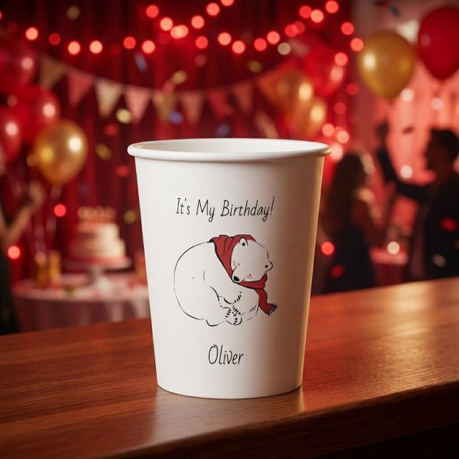 Süßer Eisbär Pappbecher (Von Creator hochgeladen)