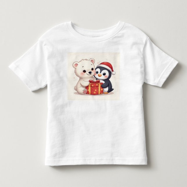 Süßer Eisbär Pinguin Baby Jersey Tee (Vorderseite)