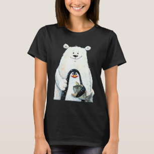süßer Eisbär und Pinguinvogelfischliebhaber Anima T-Shirt