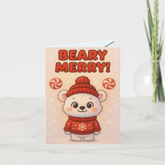 Süßer Eisbär Weihnachten Karte