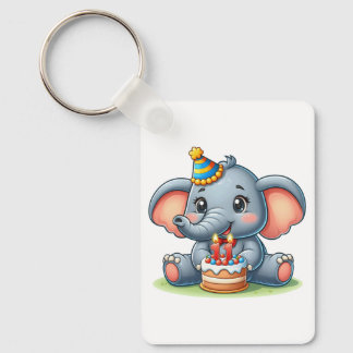 Süßer Elefant 11. Geburtstag Schlüsselanhänger