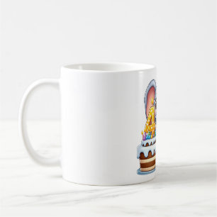 Süßer Elefant 4. Geburtstag Kaffeetasse