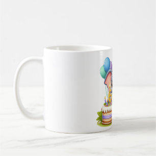 Süßer Elefant 6. Geburtstag Kaffeetasse