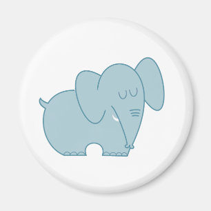 Süßer Elefant (blau) Magnet
