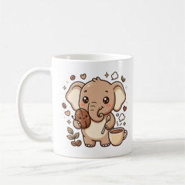Süßer Elefant-Bohnen-Cafe-Mug-Charakter Kaffeetasse