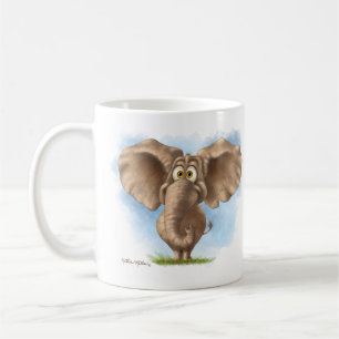 Süßer Elefant Cartoon Kaffeetasse