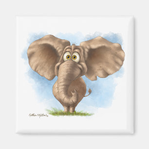 Süßer Elefant Cartoon Magnet