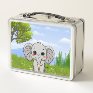 Süßer Elefant für süßes Kind Metall Brotdose