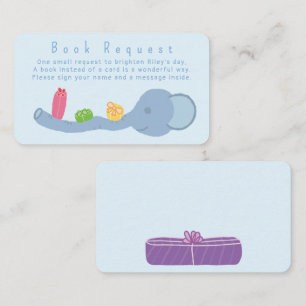 Süßer Elefant & Geschenke "Buchbestellung" Beilage Begleitkarte