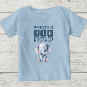 Süßer Elefant großer Bruder blau Baby T-shirt