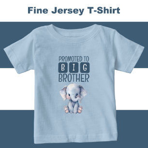 Süßer Elefant großer Bruder blau Baby T-shirt