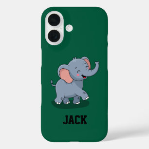 Süßer Elefant mit Geschenk iPhone 16 Hülle