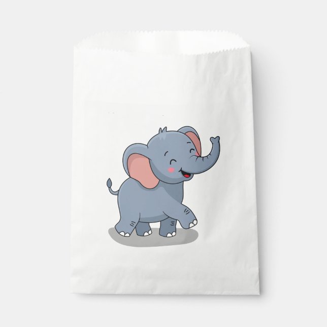 Süßer Elefant mit Geschenk Geschenktütchen (Vorderseite)