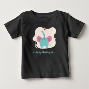 Süßer Elefant mit Text 'Immer nach oben schauen' Baby T-shirt