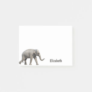 Süßer Elefant personalisierter Name Post-it Klebezettel