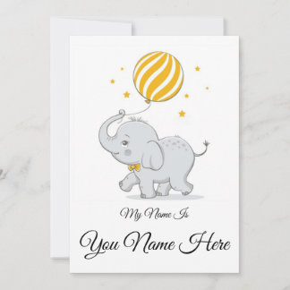 Süßer Elefant spielt Ball-Geschenk für Jungen Einladung