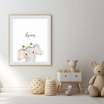 Süßer Elefant Traum-Kinderzimmerposter
