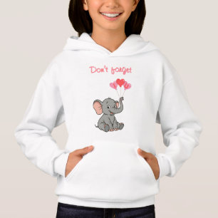 Süßer Elefant Valentinstag Hoodie