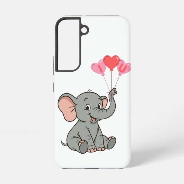 Süßer Elefant Valentinstag   Samsung Galaxy Hülle (Rückseite)