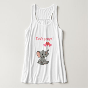Süßer Elefant Valentinstag Tank Top