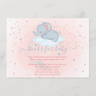 Süßer Elefant, Wolke, Sterne Baby Shower Begleitkarte