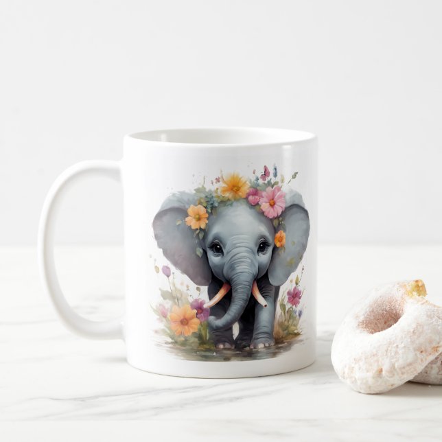 Süßer Elefantentasse Kaffeetasse (Mit Donut)