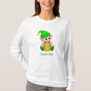 Süßer Elf & Green Day Text T-Shirt