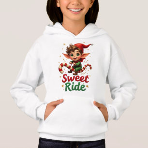Süßer Elf-Kinder-Weihnachtshoodie Hoodie
