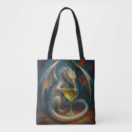 Süßer Elfenbeindrachen und Weißweinfantasie-Kunst