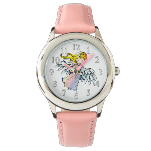 Süßer Engel hält Stern Armbanduhr