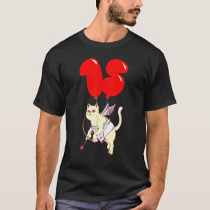 Süßer Engel Katze 15. Geburtstag Kinder Ballon Par T-Shirt