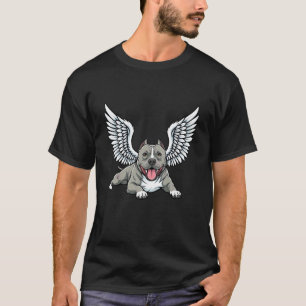 Süßer Engel Pitbull Flügel Hundeliebhaber Design T-Shirt