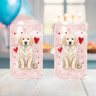 Süßer English Cream Golden Retriever Hund Dosenglas