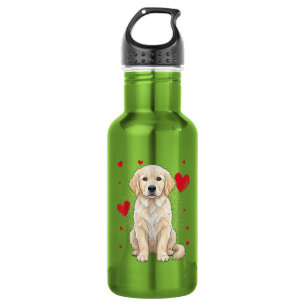 Süßer English Cream Golden Retriever Hund Edelstahlflasche