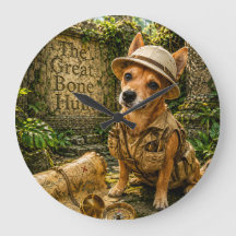 Süßer Entdeckerhund Antike Dschungelruinen Kunst