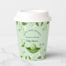 Süßer Erbsen in einem Pod Baby-Duschpapier Tassen