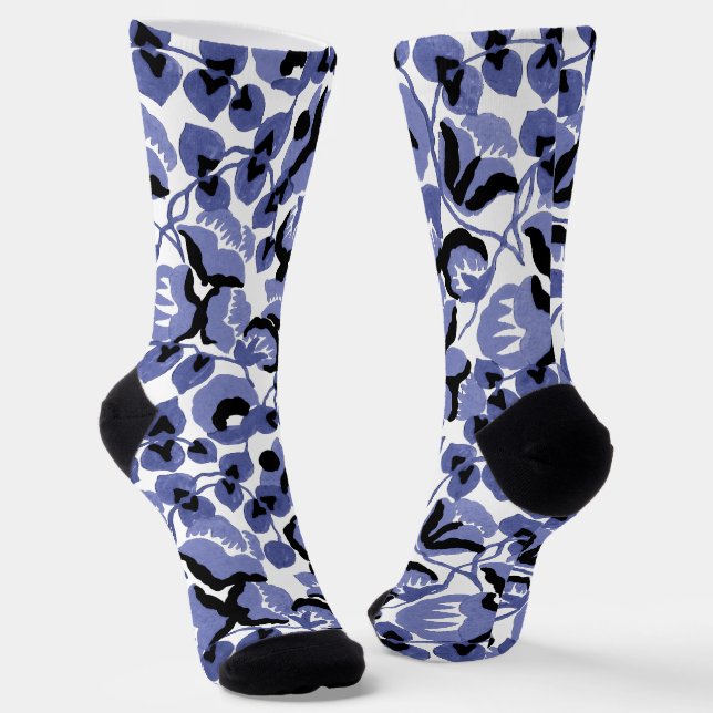 Süßer Erbsen (Periwinkle) Kunst Socken (Gewinkelt)