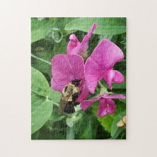 Süßer Erbsen und Bienenpuzzle Puzzle (Vertikal)