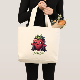 Süßer Erdbeer-Charakter - Berry Cute Jumbo Stoffbeutel