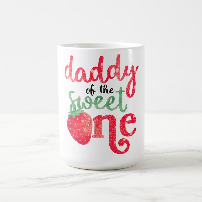 Süßer Erdbeer-Papa des Süßen Matching Fa Kaffeetasse (Mittel)