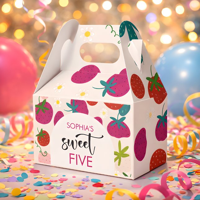 Süßer Erdbeeren-Kindergeburtstag Geschenkschachtel (Von Creator hochgeladen)
