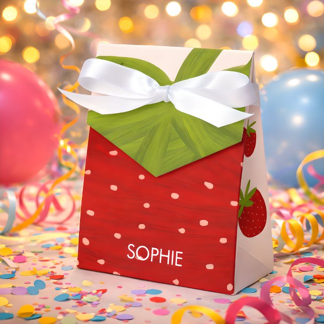 Süßer Erdbeeren-Kindergeburtstag Geschenkschachtel (Von Creator hochgeladen)