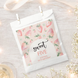 Süßer Erdbeeren-Kindergeburtstag Geschenktütchen