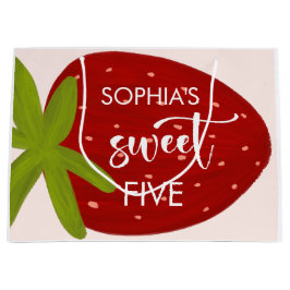 Süßer Erdbeeren-Kindergeburtstag Große Geschenktüte