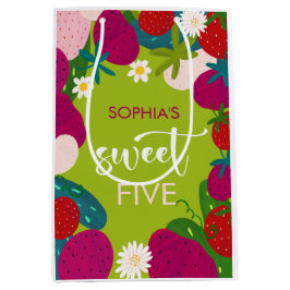 Süßer Erdbeeren-Kindergeburtstag Mittlere Geschenktüte