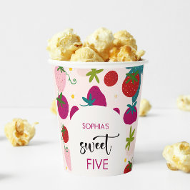 Süßer Erdbeeren-Kindergeburtstag Pappbecher